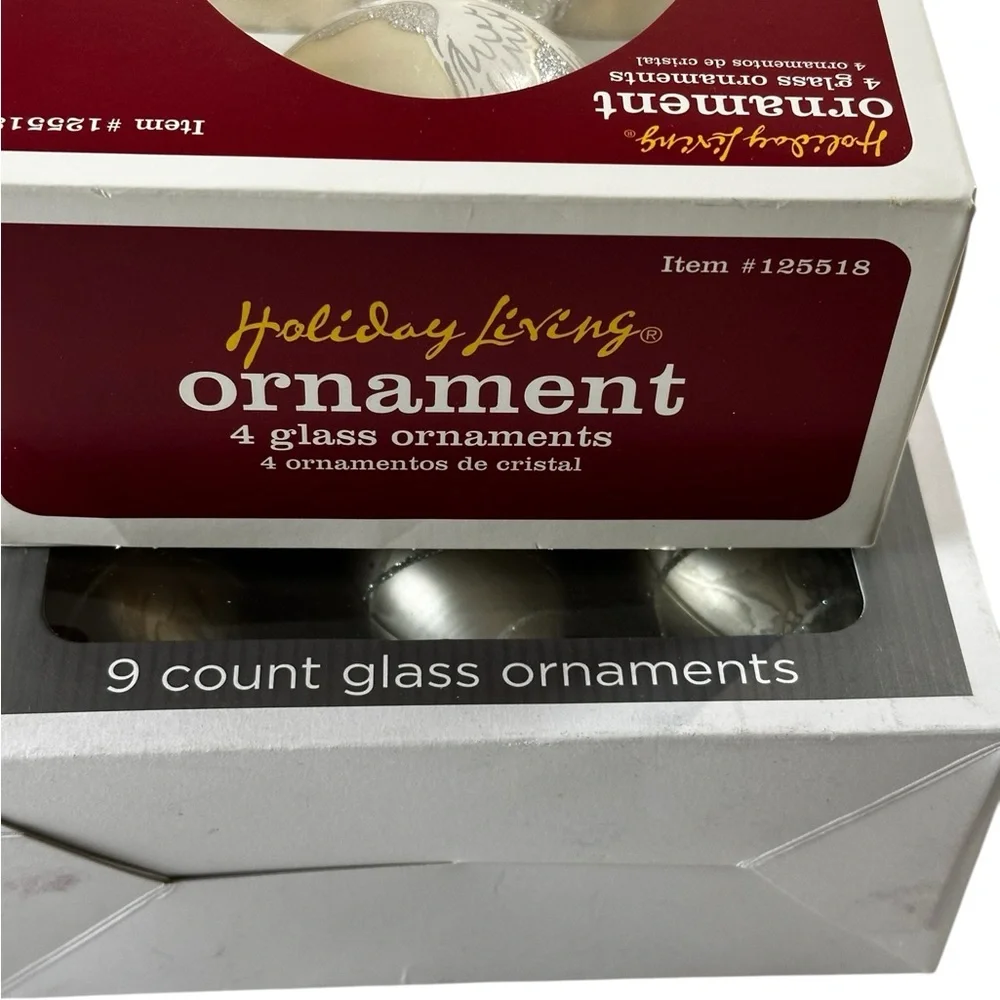 Target Silver and Gold Glass Ornaments Set Of Two